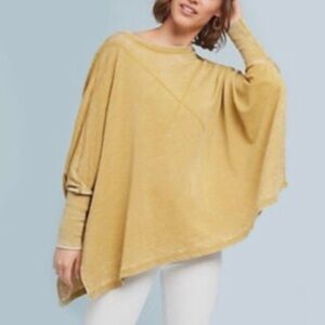 ANTHROPOLOGIE AKEMI + KIN Bela Burnout Top Oversized Sweatshirt Tunic